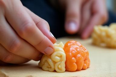 和菓子職人の手元